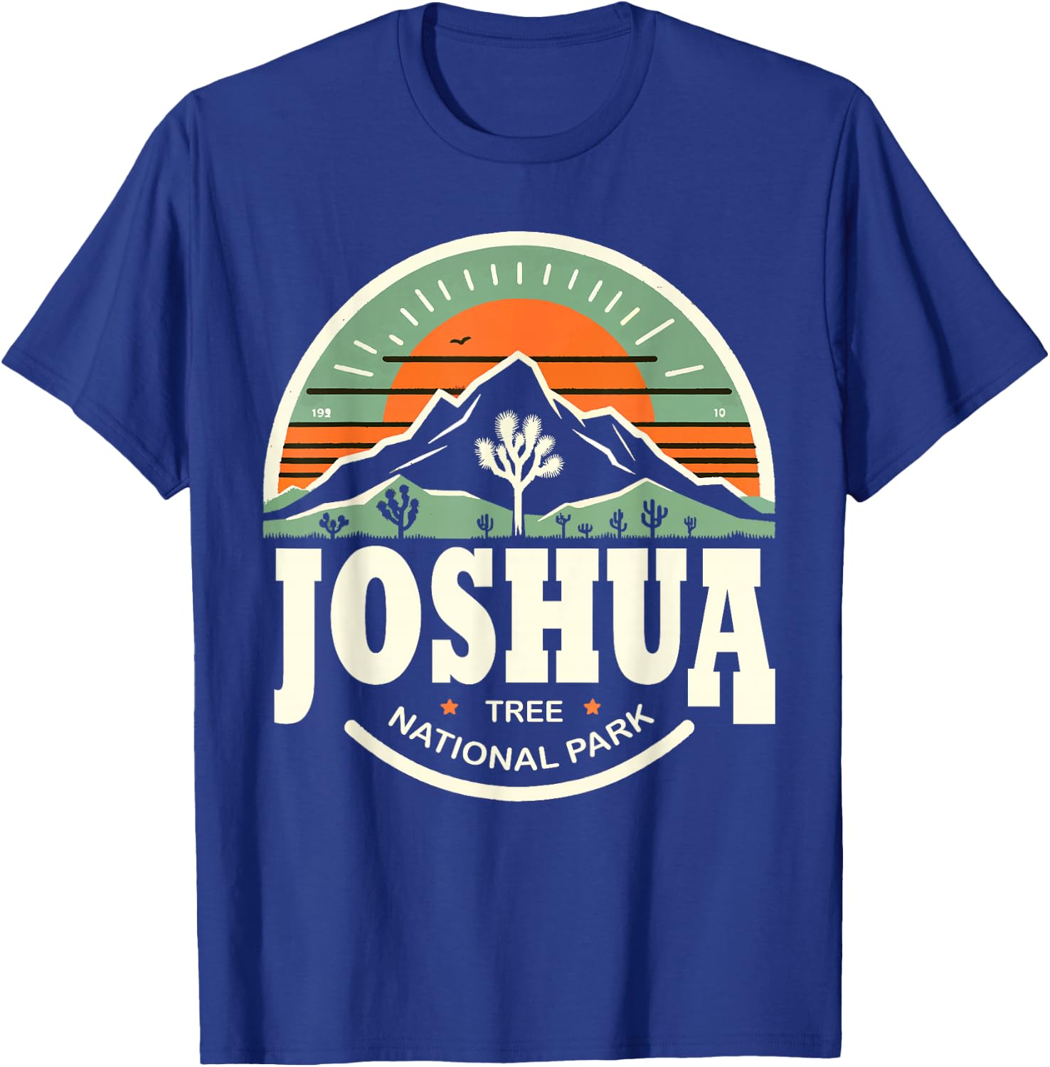 Joshua Tree Retro Vintage Hiking Camping California T-Shirt - T-Shirt | Royal