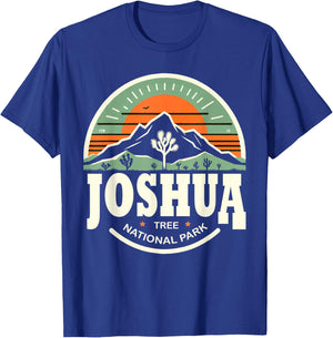 Joshua Tree Retro Vintage Hiking Camping California T-Shirt - T-Shirt | Royal