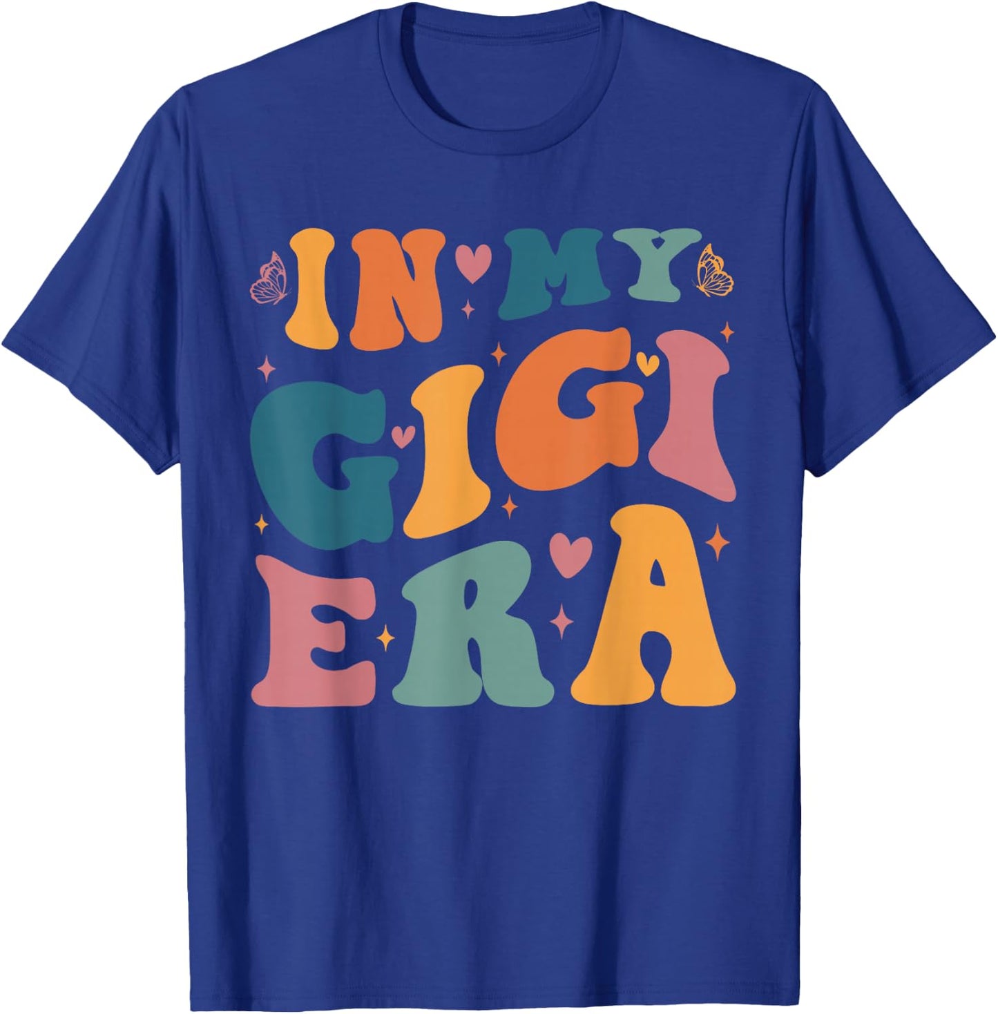 In My Gigi Era Mom Baby Announcement for Grandma Mothers Day , Small, Black T-Shirt - T-Shirt | Royal
