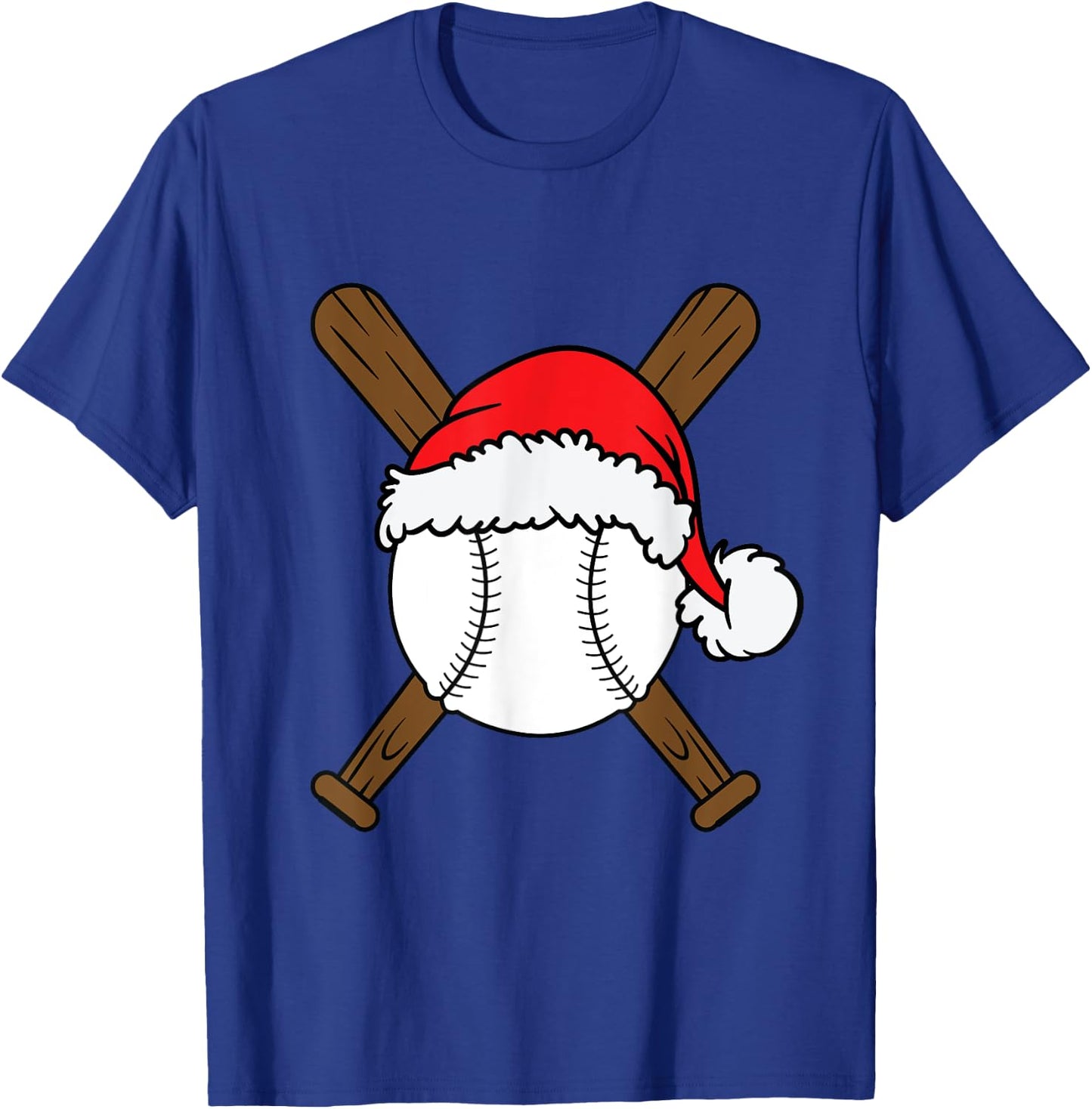 Christmas Baseball Player Santa Sports Design Boys T-Shirt - T-Shirt | Royal