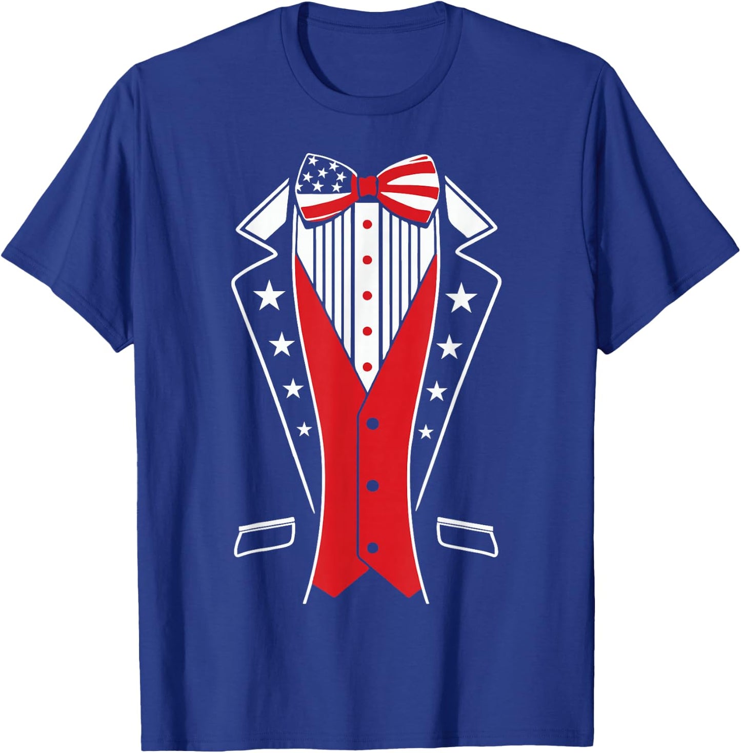 4th of July Boys USA Tuxedo Shirt US American Flag Youth T-Shirt - T-Shirt | Royal
