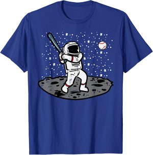 Astronaut Baseball Spaceman Space Galaxy Boys Kids Men Teens T-Shirt - T-Shirt | Royal