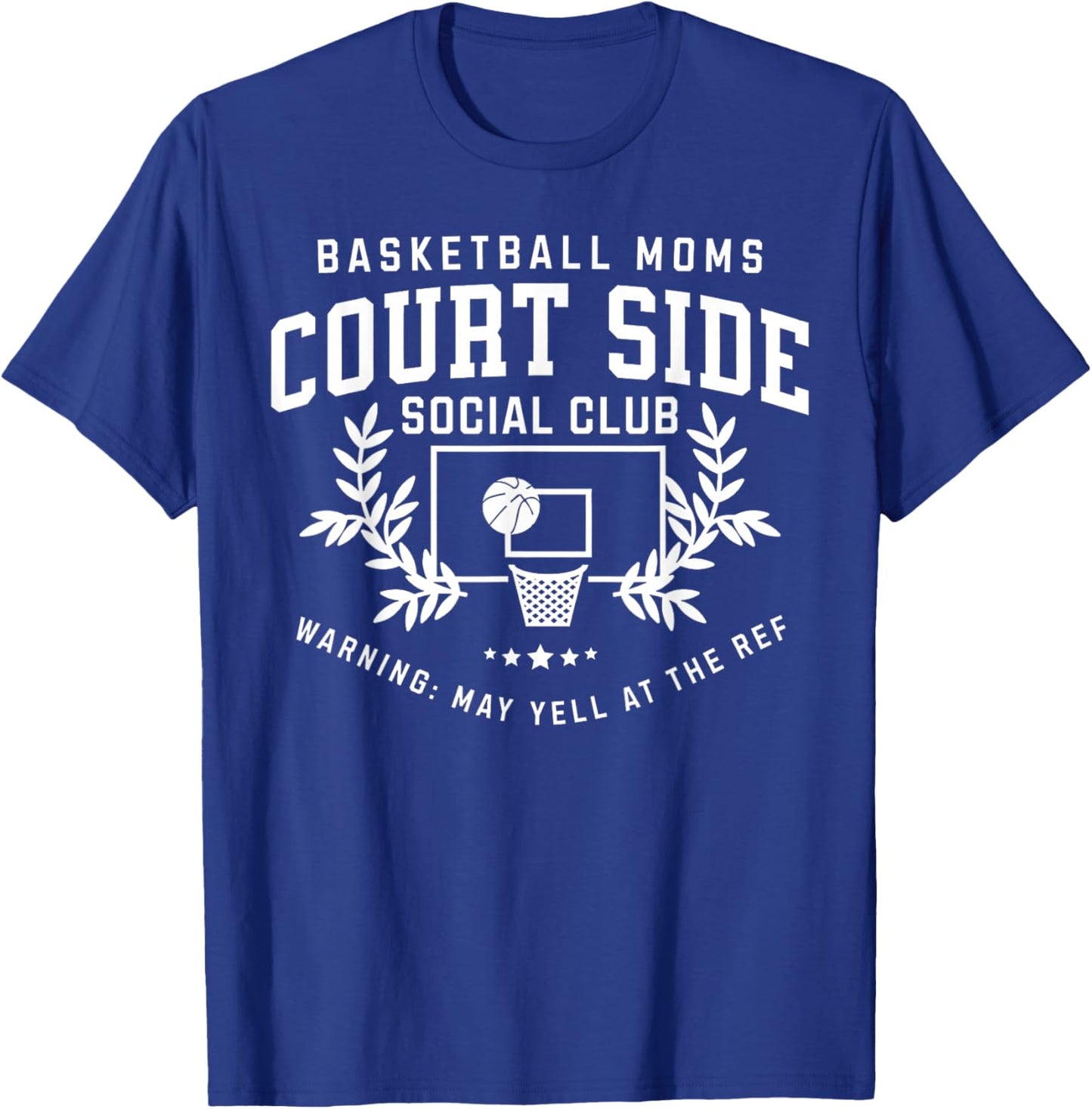 Basketball Moms Court Side Social Club T-Shirt - T-Shirt | Royal