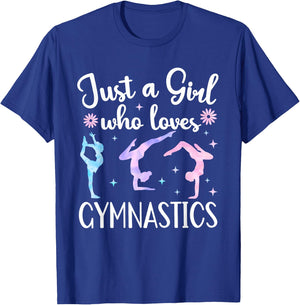 Just A Girl Who Loves Gymnastics Gymnast Gymnastic Tumbling T-Shirt - T-Shirt | Royal