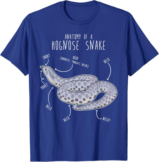 Lavendar Hognose Snake Anatomy, Funny Cute Pet Reptile Lover T-Shirt - T-Shirt | Royal