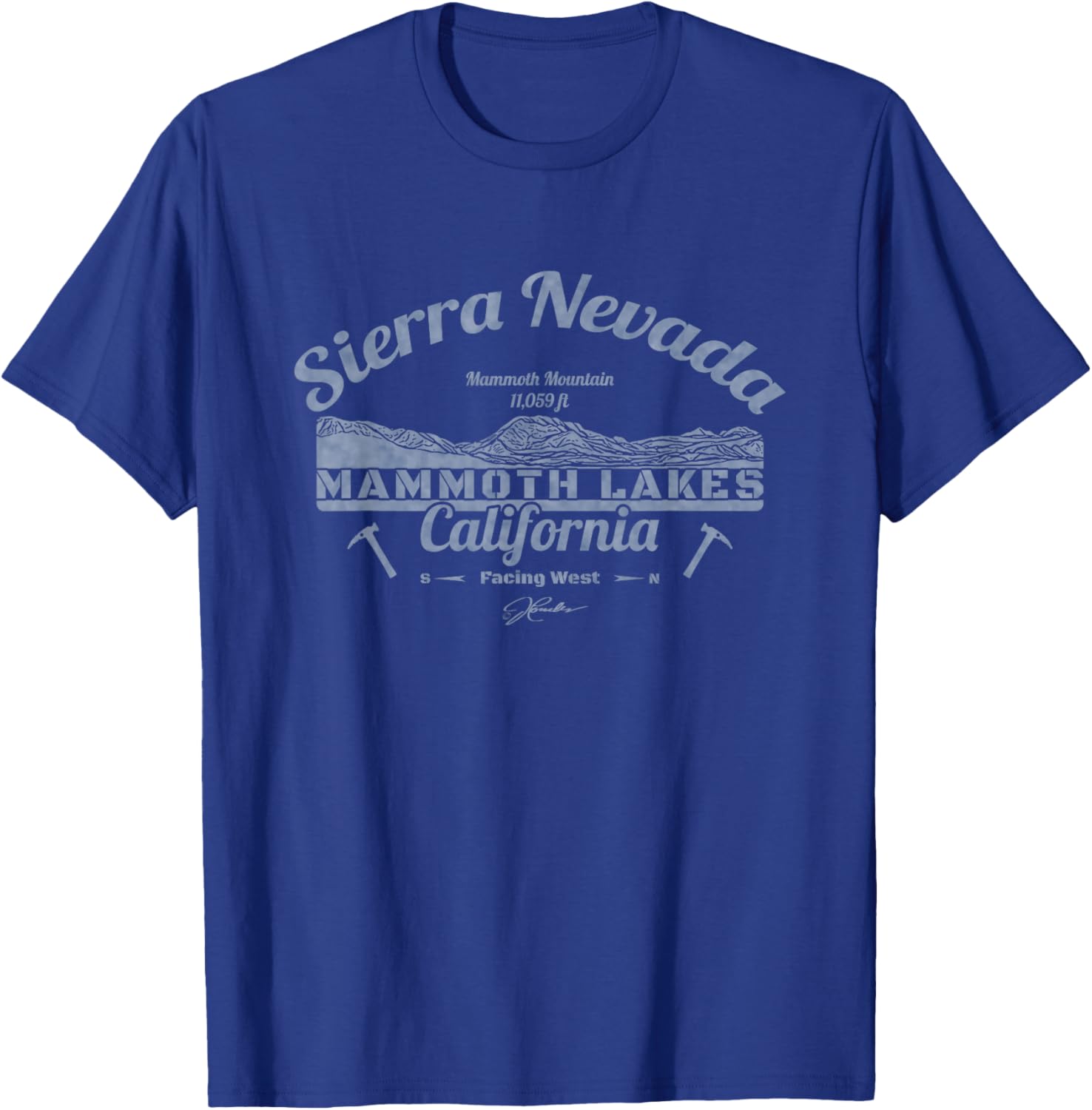 JCombs: Mammoth Lakes, CA with Mammoth Mountain T-Shirt - T-Shirt | Royal
