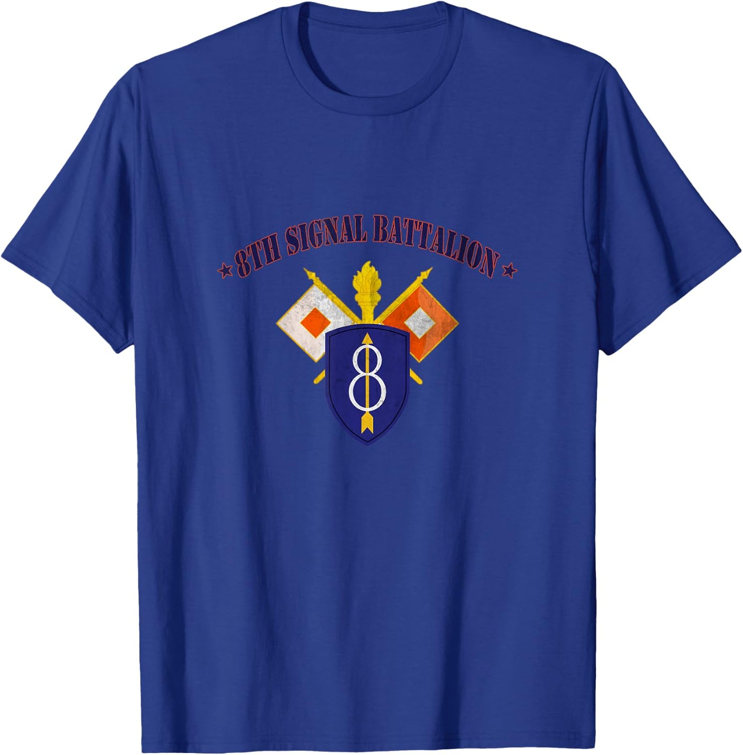 8th Infantry Division 8th Signal Bn Military Veterans Day T-Shirt - T-Shirt | Royal