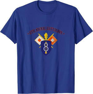 8th Infantry Division 8th Signal Bn Military Veterans Day T-Shirt - T-Shirt | Royal