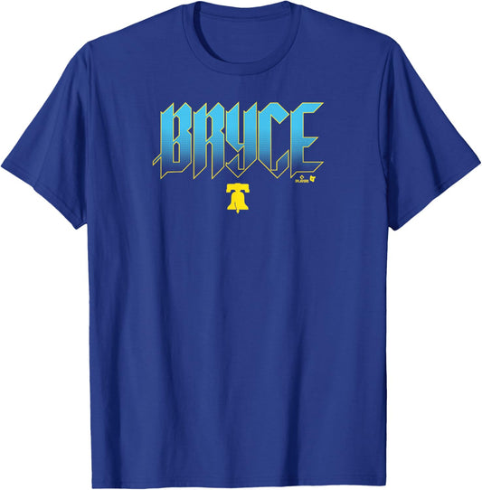 Bryce Harper - City Edition Text - Philadelphia Baseball T-Shirt - T-Shirt | Royal