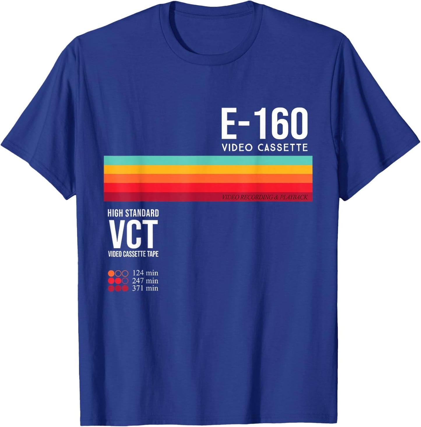 Vintage 80s video cassette tape Retro T-Shirt - T-Shirt | Royal