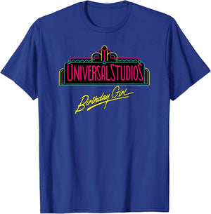 Universal Studios Marquee Birthday Girl T-Shirt - T-Shirt | Royal