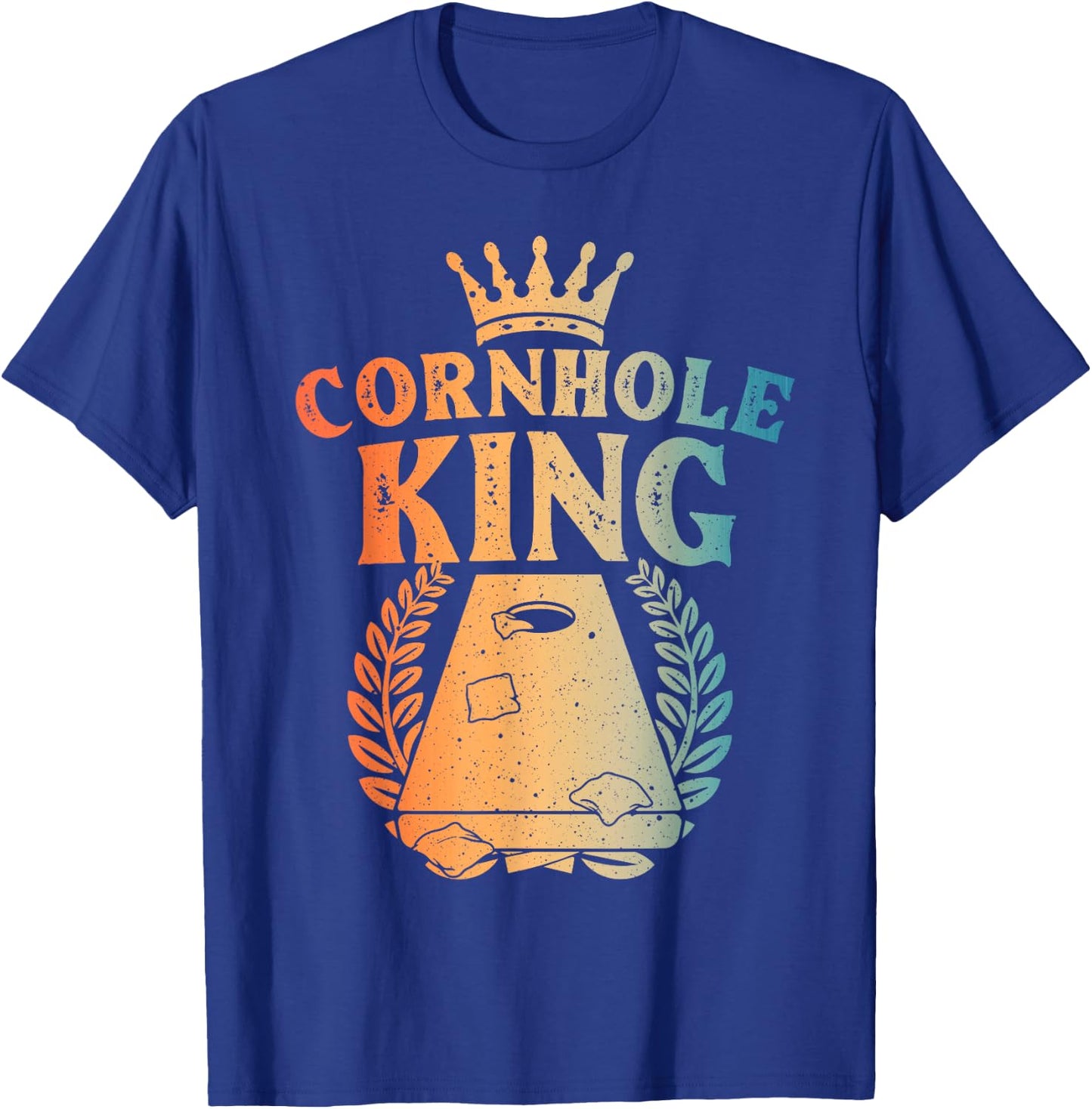 Cornhole Design Dad Cornhole King Cornhole Player , Small, Black T-Shirt - T-Shirt | Royal
