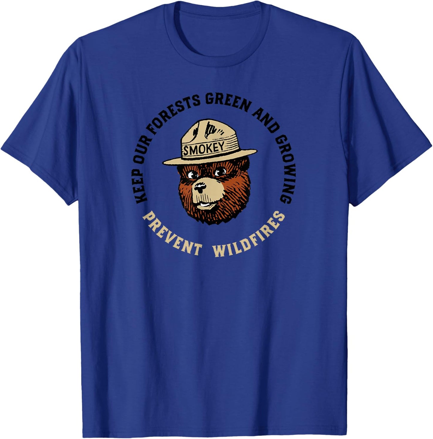 Smokey Bear Keep Our Forests Green & Growing! Vintage T-Shirt - T-Shirt | Royal