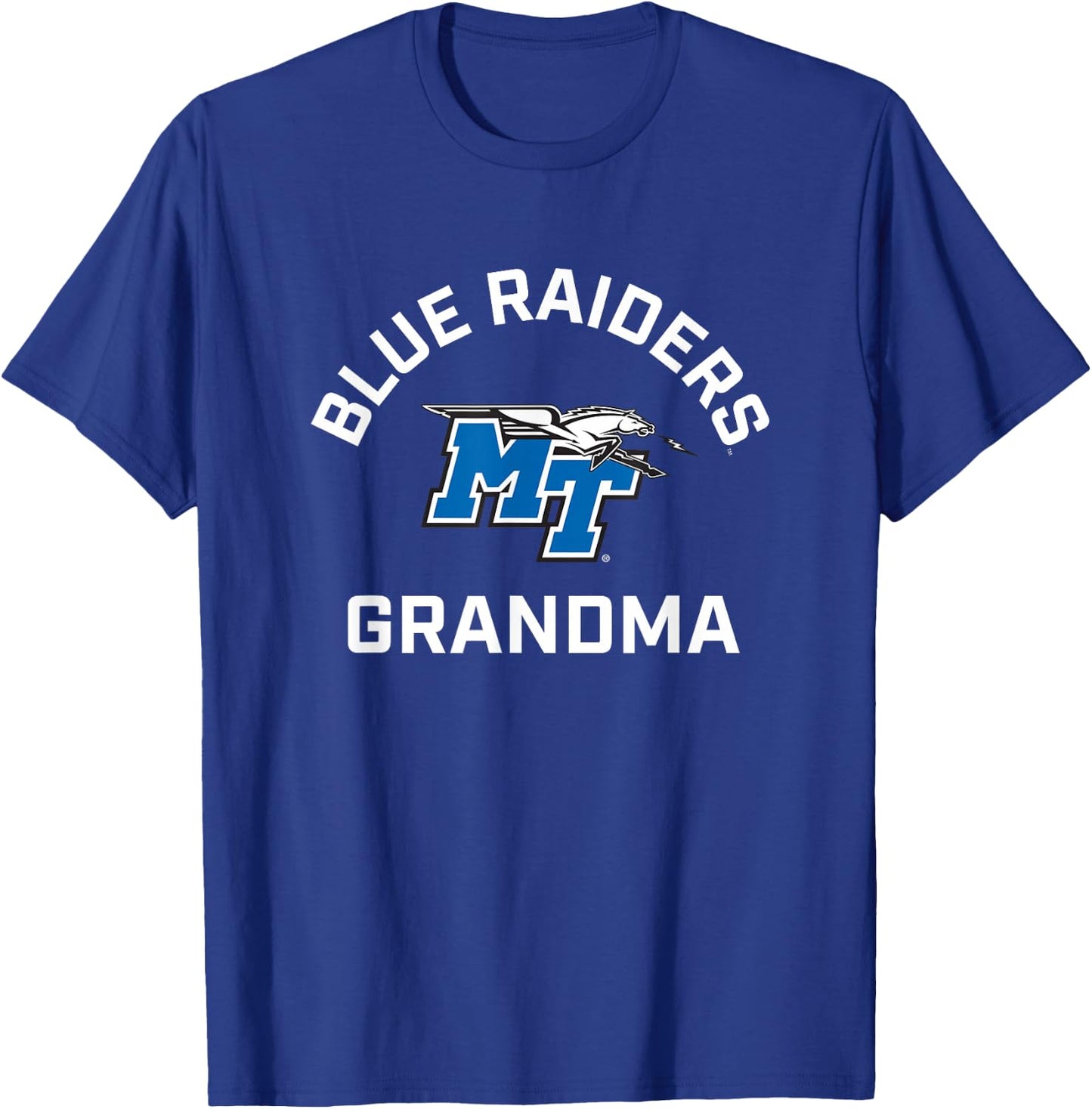 Middle Tennessee MTSU Blue Raiders Arched Grandma T-Shirt - T-Shirt | Royal