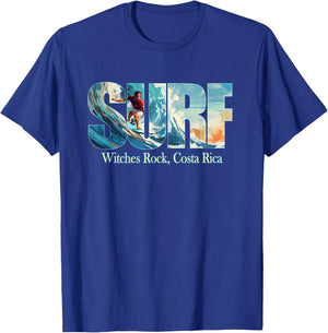Witches Rock, Costa Rica Beach Surfing T-Shirt - T-Shirt | Royal