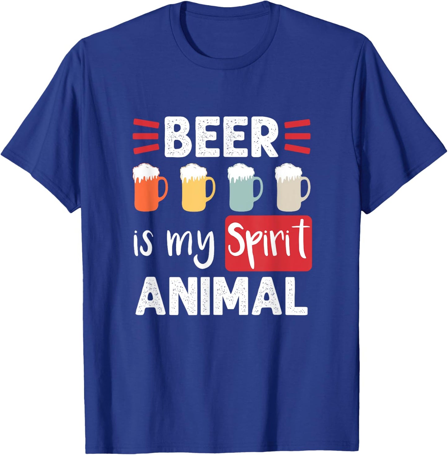 Vintage Beer is My Spirit Animal T-Shirt - T-Shirt | Royal