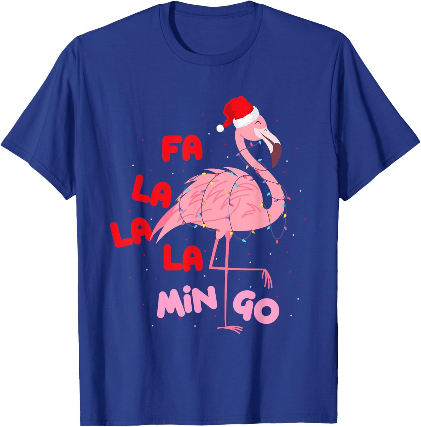 Fa La La La Mingo - Cute Flamingo Christmas Xmas T-Shirt - T-Shirt | Royal