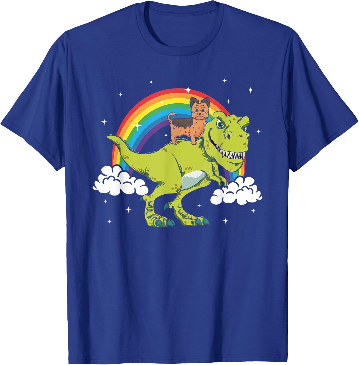 Yorkshire Terrier Yorkie Dog T Rex Dinosaur Tyrannosaurus Men Women Kids T-Shirt - T-Shirt | Royal