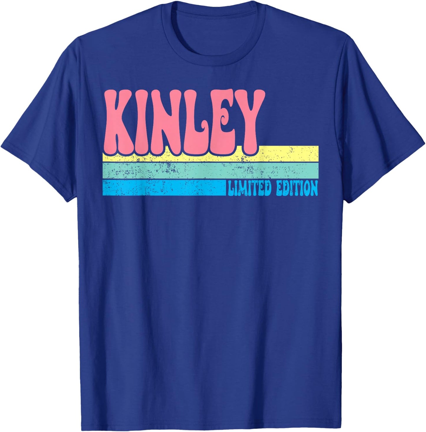 KINLEY Name Personalized Cute Idea Groovy Women KINLEY T-Shirt - T-Shirt | Royal