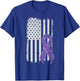 Testicular Cancer Awareness - Vintage USA American Flag T-Shirt - T-Shirt | Royal