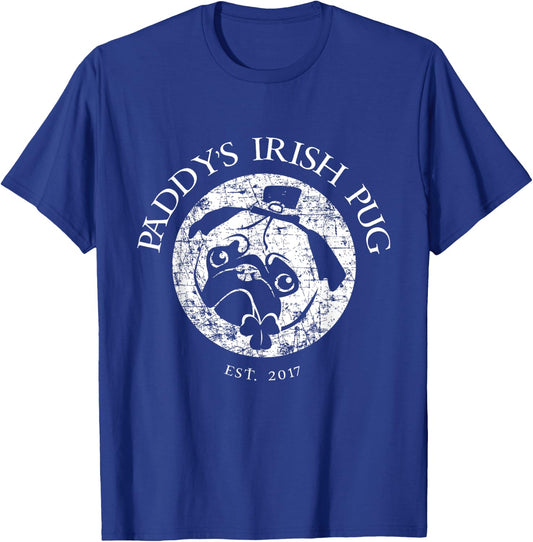 Paddy's Irish Pug 2017 Shirt Funny St. Patricks Day Pub Gift T-Shirt - T-Shirt | Royal