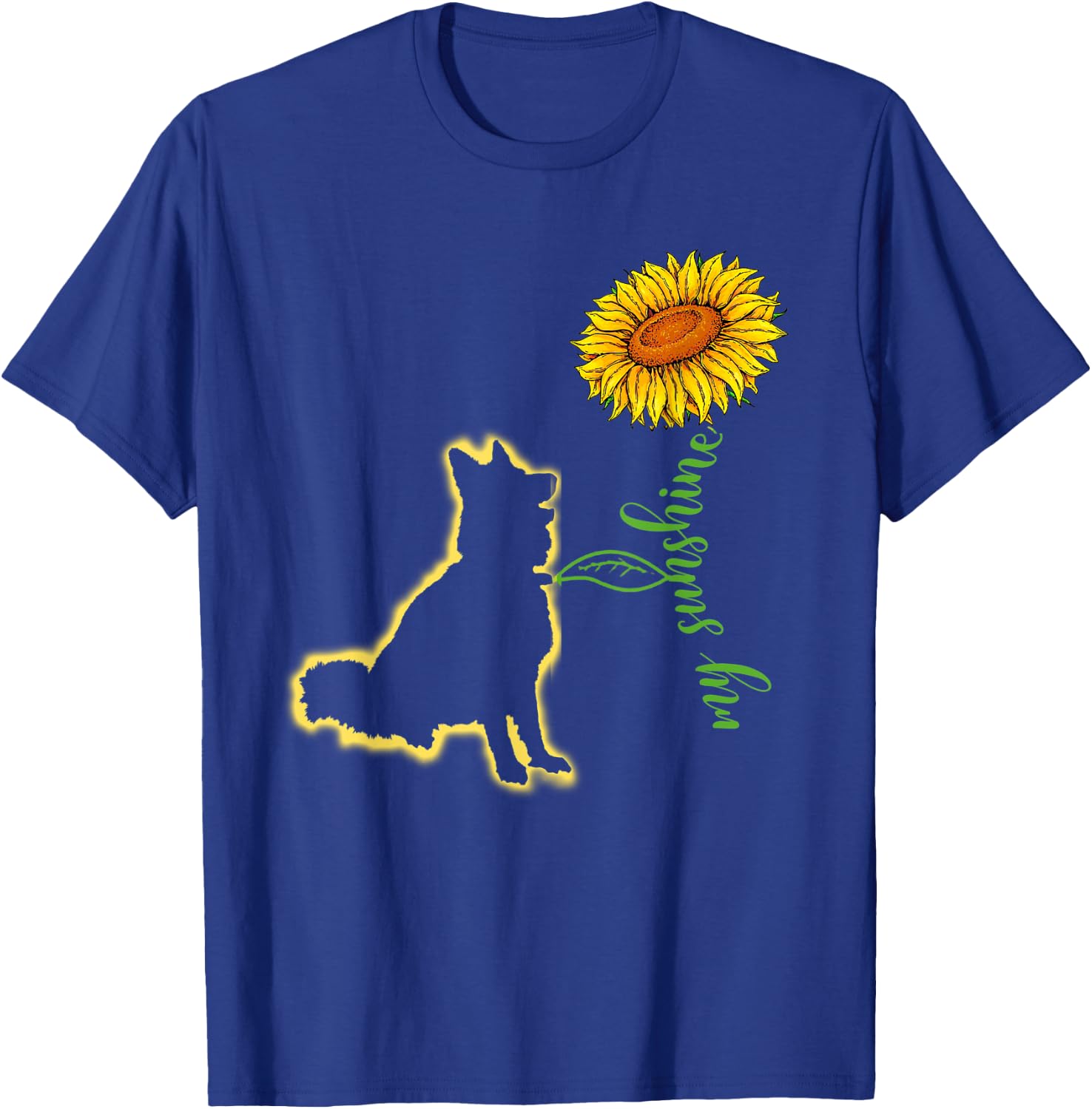 Dog Lover My Sunshine Sunflower Dog Women Kids T-Shirt - T-Shirt | Royal