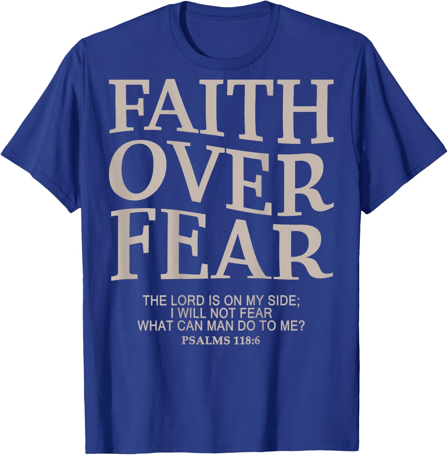 Girl Teen Faith Over Fear Cute Jesus Christian Women Dad Men T-Shirt - T-Shirt | Royal