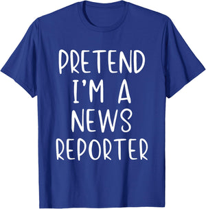 Pretend I'm A News Reporter Costume Halloween Simple Kid T-Shirt - T-Shirt | Royal