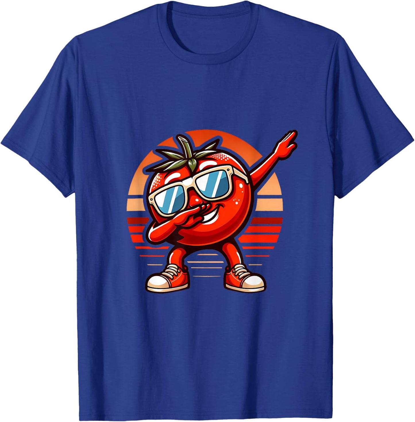 Dab Tomato Dancing Dabbing Retro Fruit T-Shirt - T-Shirt | Royal