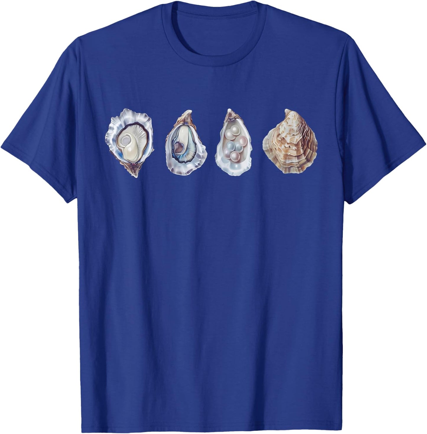 Oyster Seafood Shirt |Funny Oyster Pearl Seashell Girl Women T-Shirt - T-Shirt | Royal