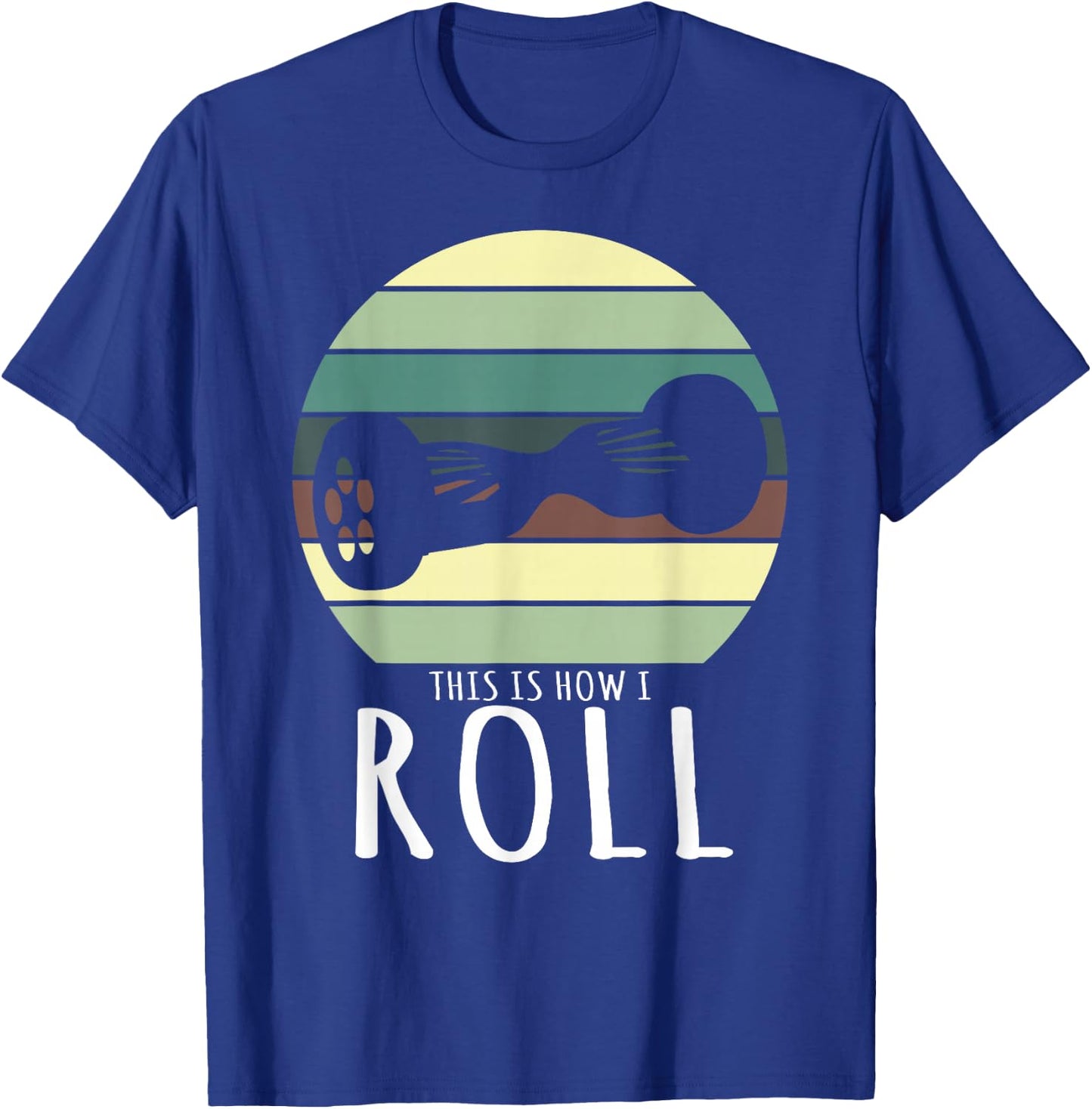 How to Roll Retro Hoverboard Design T-Shirt - T-Shirt | Royal