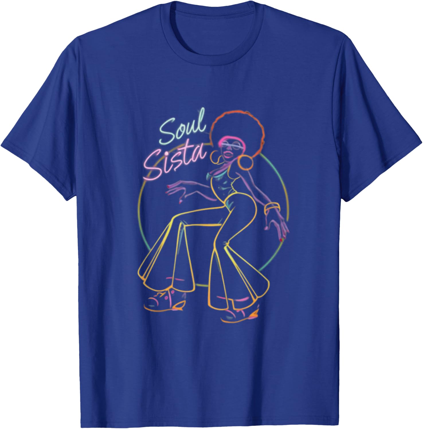 Artsy Funk Shirt Vintage 70s Costume Afro Soul Music T-Shirt - T-Shirt | Royal