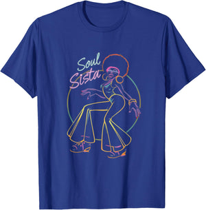 Artsy Funk Shirt Vintage 70s Costume Afro Soul Music T-Shirt - T-Shirt | Royal