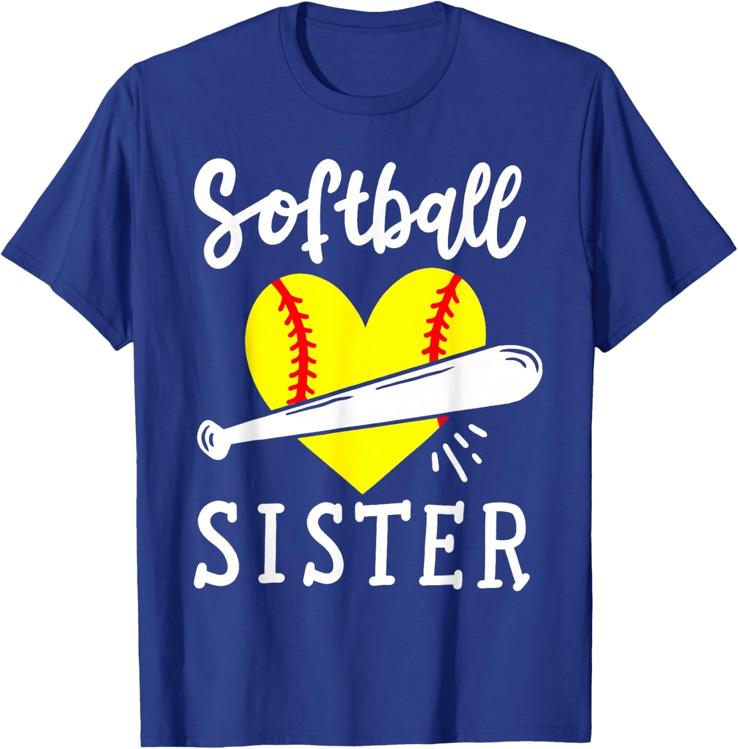 Softball Sister Softball Player T-Shirt - T-Shirt | Royal