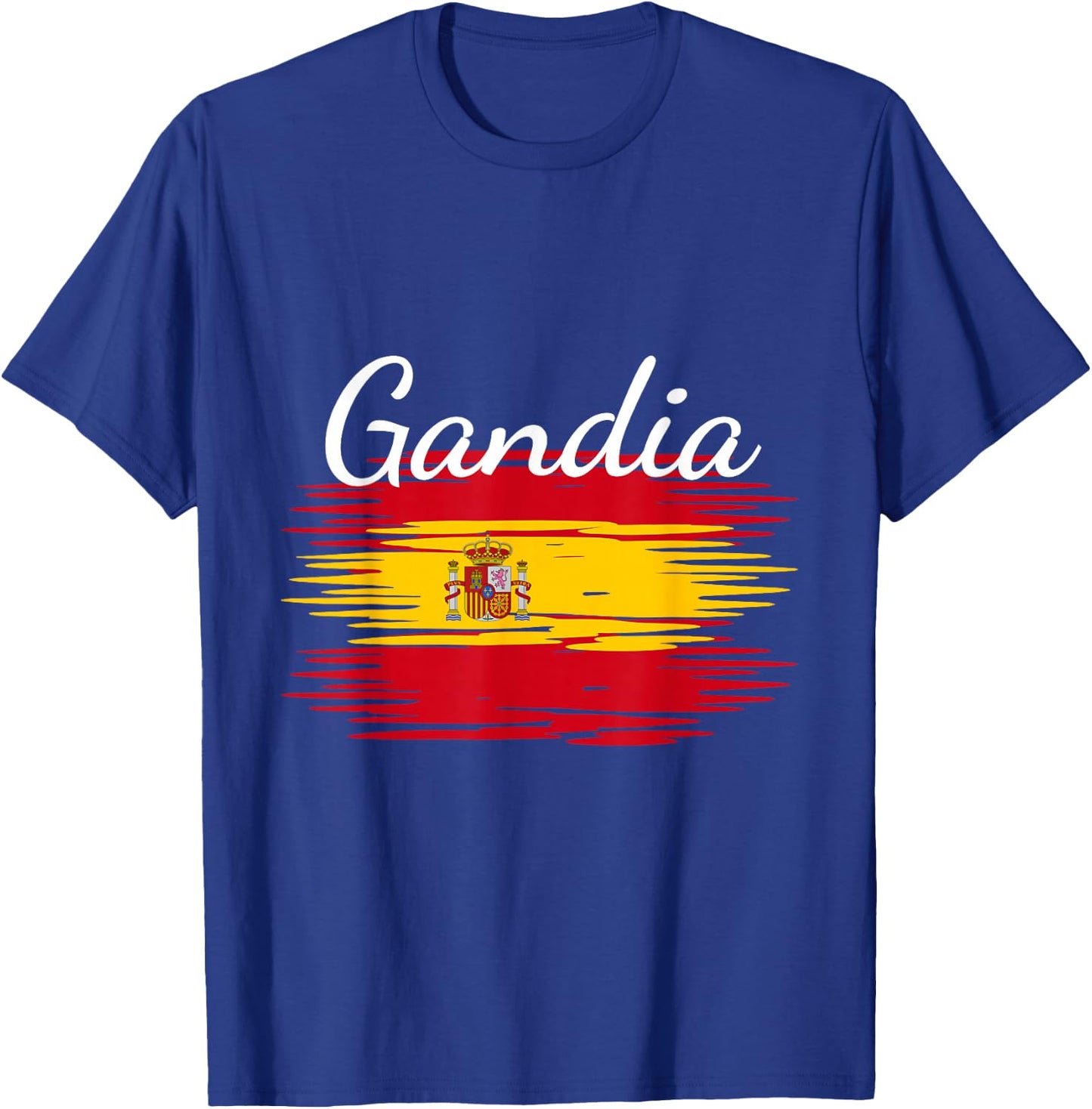 Gandia Spain Flag Espana Espanol Matching Spanish T-Shirt - T-Shirt | Royal