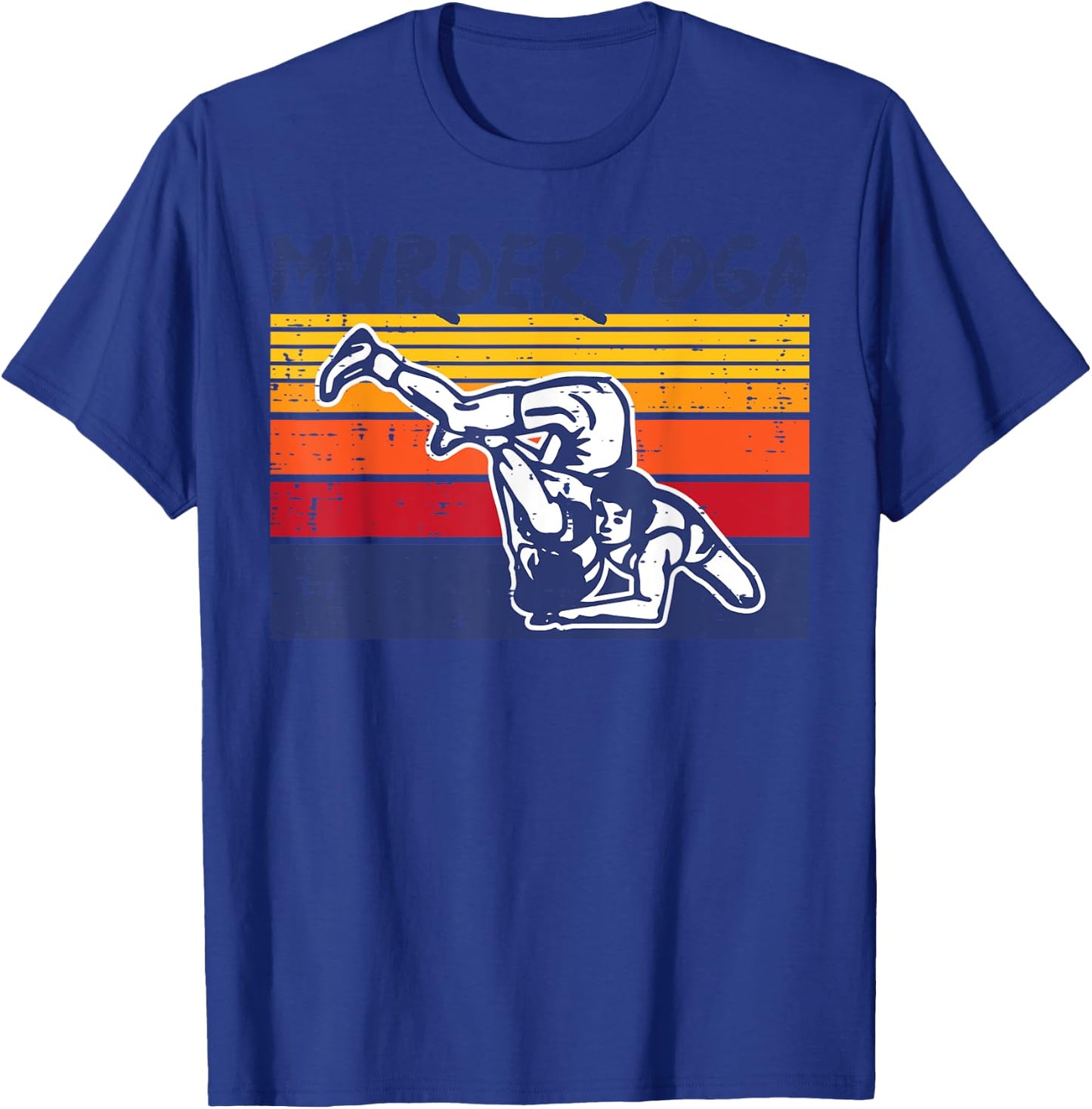 Wrestling Murder Yoga Retro Wrestler Jiu Jitsu Women Men Kid T-Shirt - T-Shirt | Royal