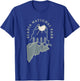 Vintage Acadia National Park Nature Inside Maine State Map T-Shirt - T-Shirt | Royal