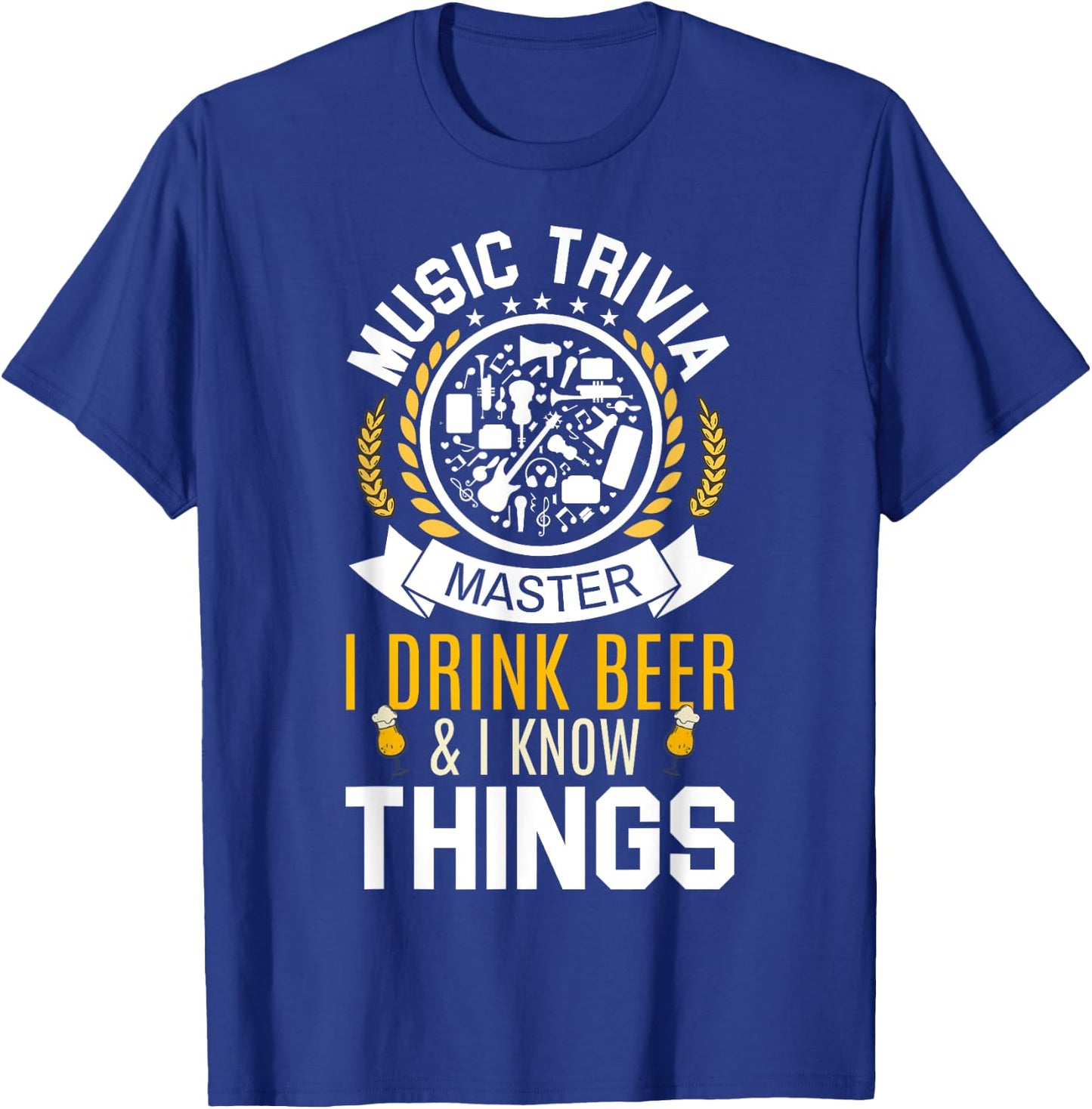 Music Trivia Master Funny Drinking Game Gifts T-Shirt - T-Shirt | Royal