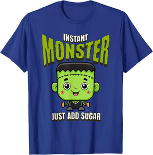 Cute Frankenstein Instant Monster Just Add Sugar Halloween T-Shirt - T-Shirt | Royal