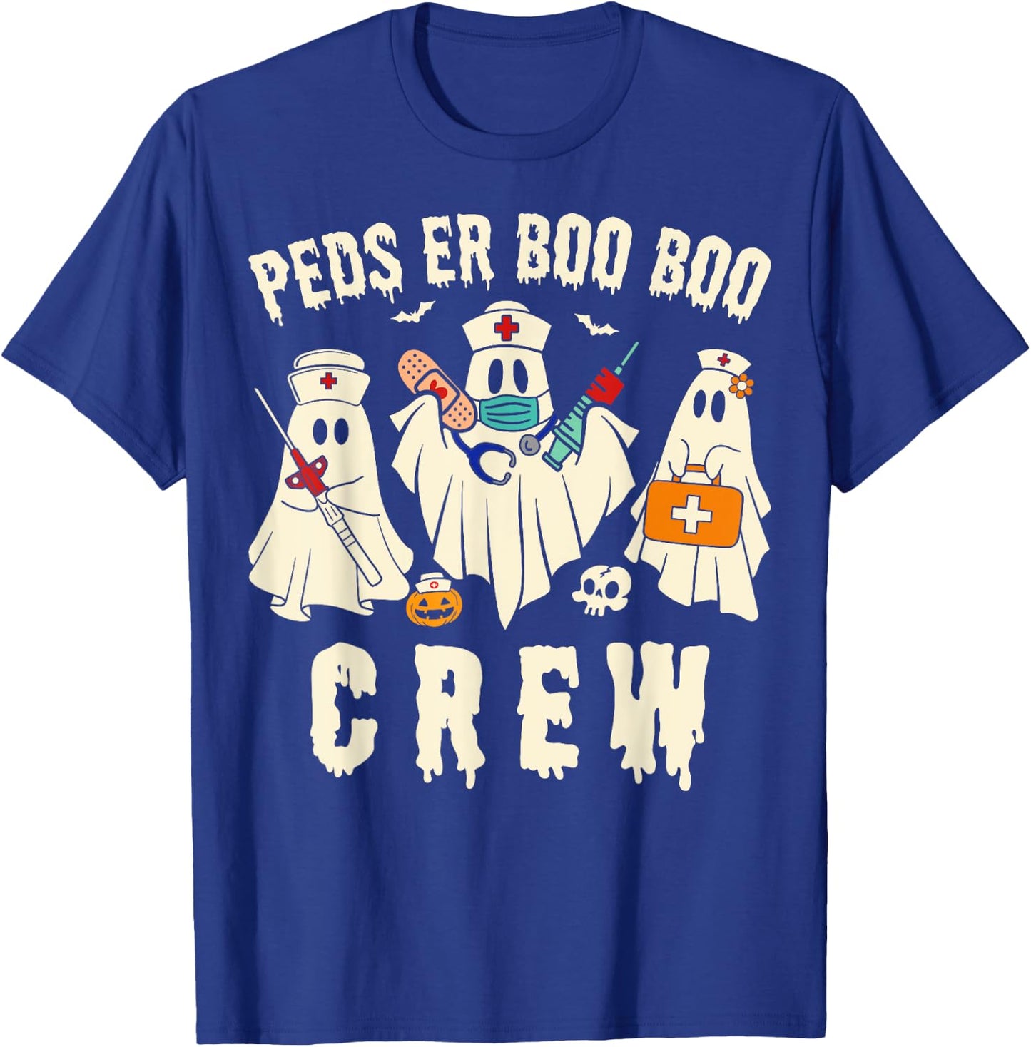 PEDS Emergency Department Halloween RN ER Pediatric ED Nurse T-Shirt - T-Shirt | Royal