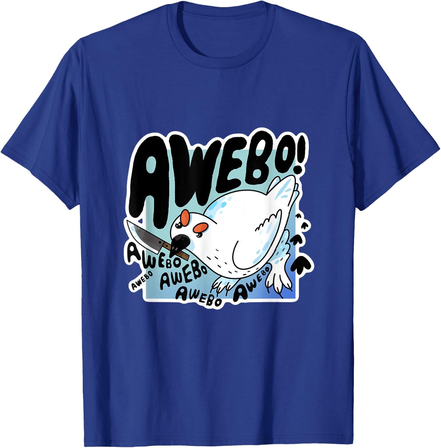 Awebo Ptarmigan Arctic Cute Bird Internet Meme Funny Chicken T-Shirt - T-Shirt | Royal