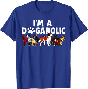 I'm A Dogaholic Dog Owner Pet Animals Dogs Lover Graphic Women T-Shirt - T-Shirt | Royal