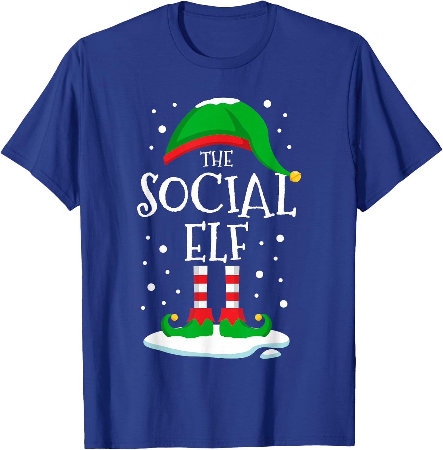 The Social Elf Christmas Family Matching Xmas Group Funny T-Shirt - T-Shirt | Royal