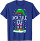The Social Elf Christmas Family Matching Xmas Group Funny T-Shirt - T-Shirt | Royal