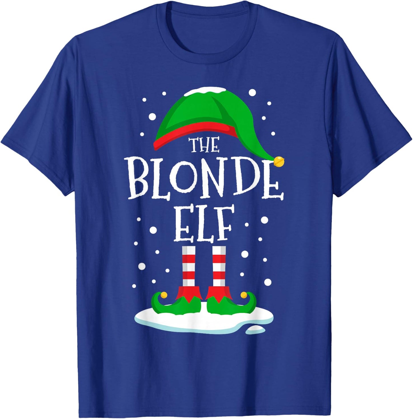 The Blonde Elf Christmas Family Matching Xmas Group Funny T-Shirt - T-Shirt | Royal