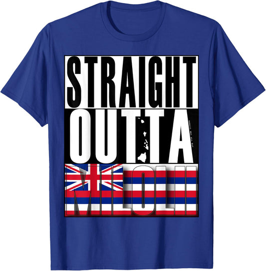 Straight Outta Milolii by Hawaii Nei All Day T-Shirt - T-Shirt | Royal