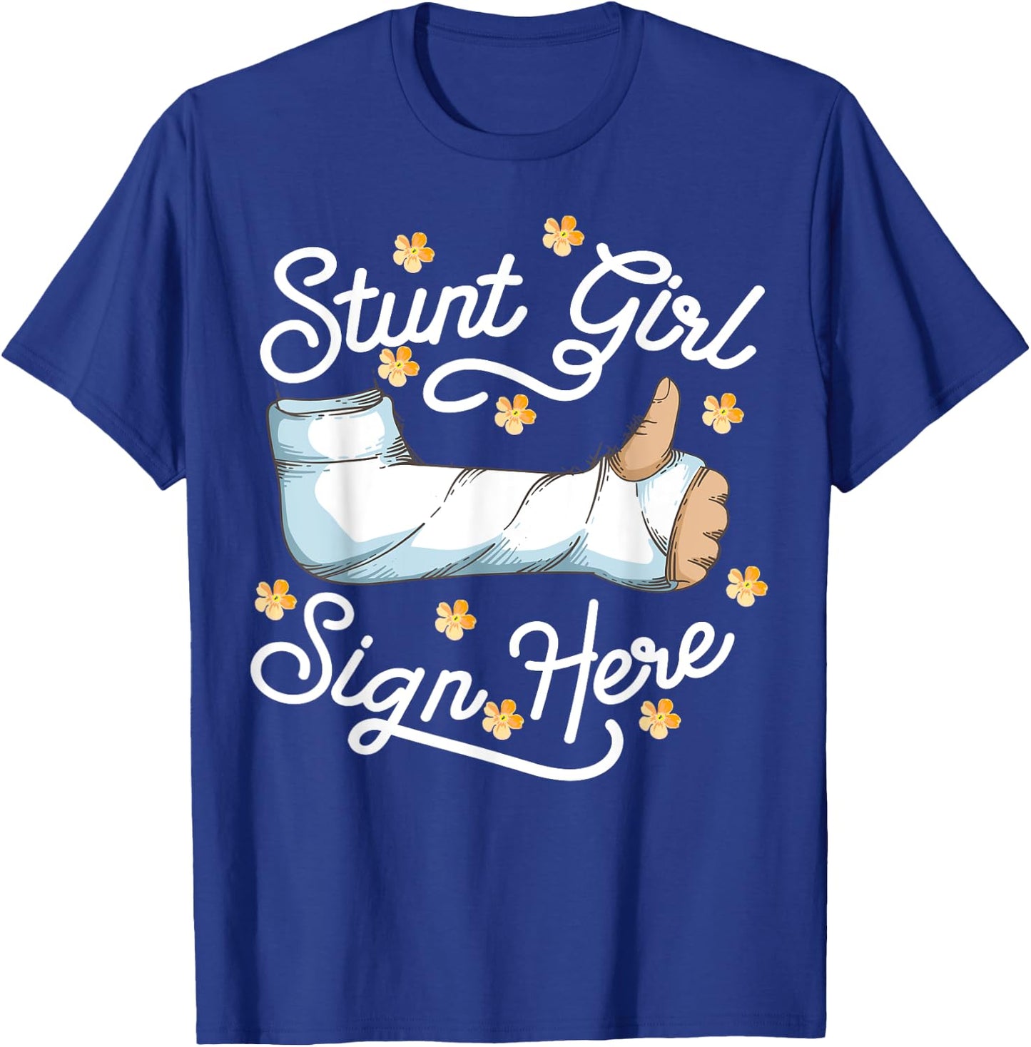Funny Broken Arm Get Well Gift Girls Kids Bone Fracture T-Shirt - T-Shirt | Royal