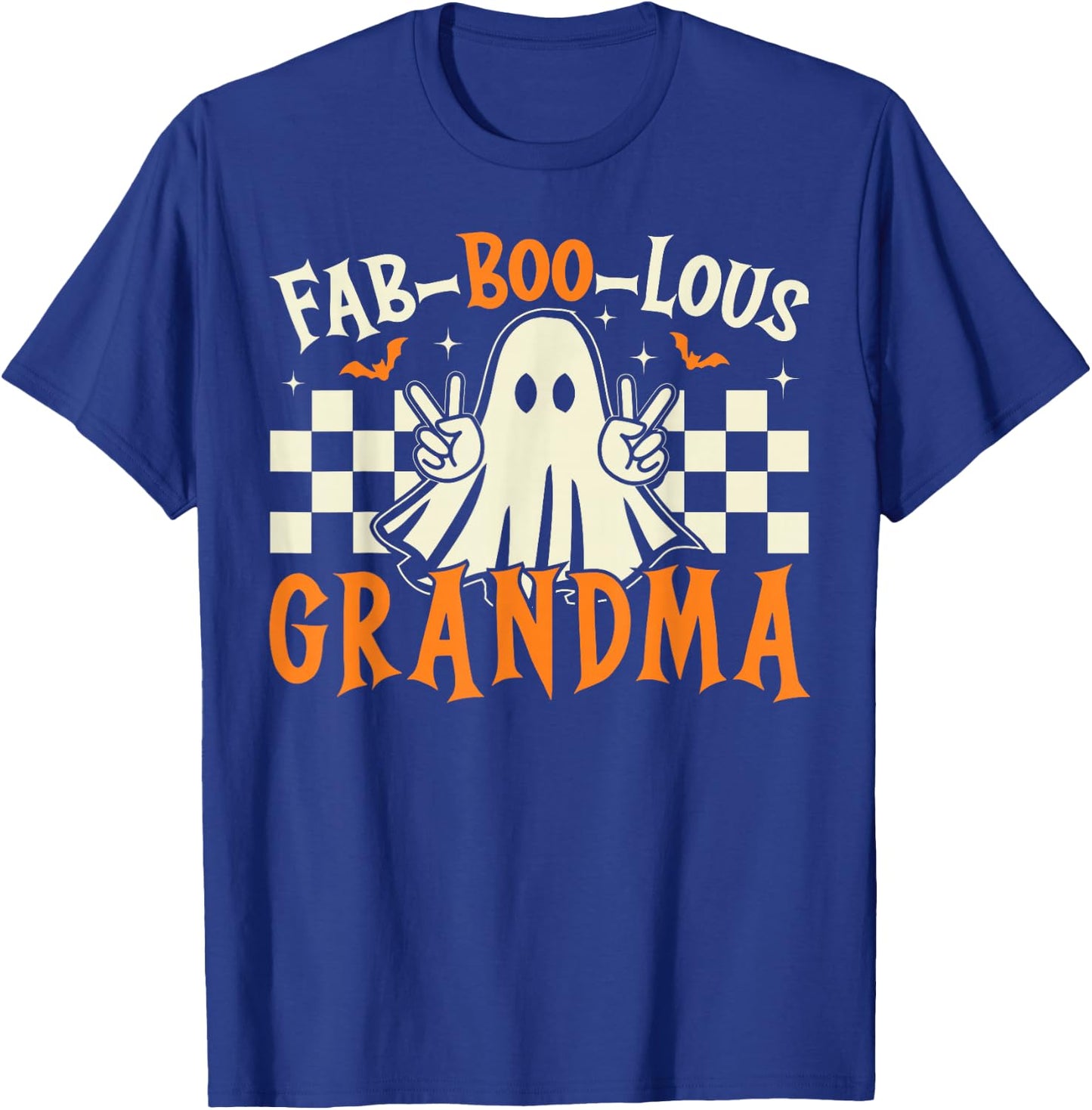 Fab Boo Lous Grandma Ghost Spooky Grandma Halloween Costume T-Shirt - T-Shirt | Royal