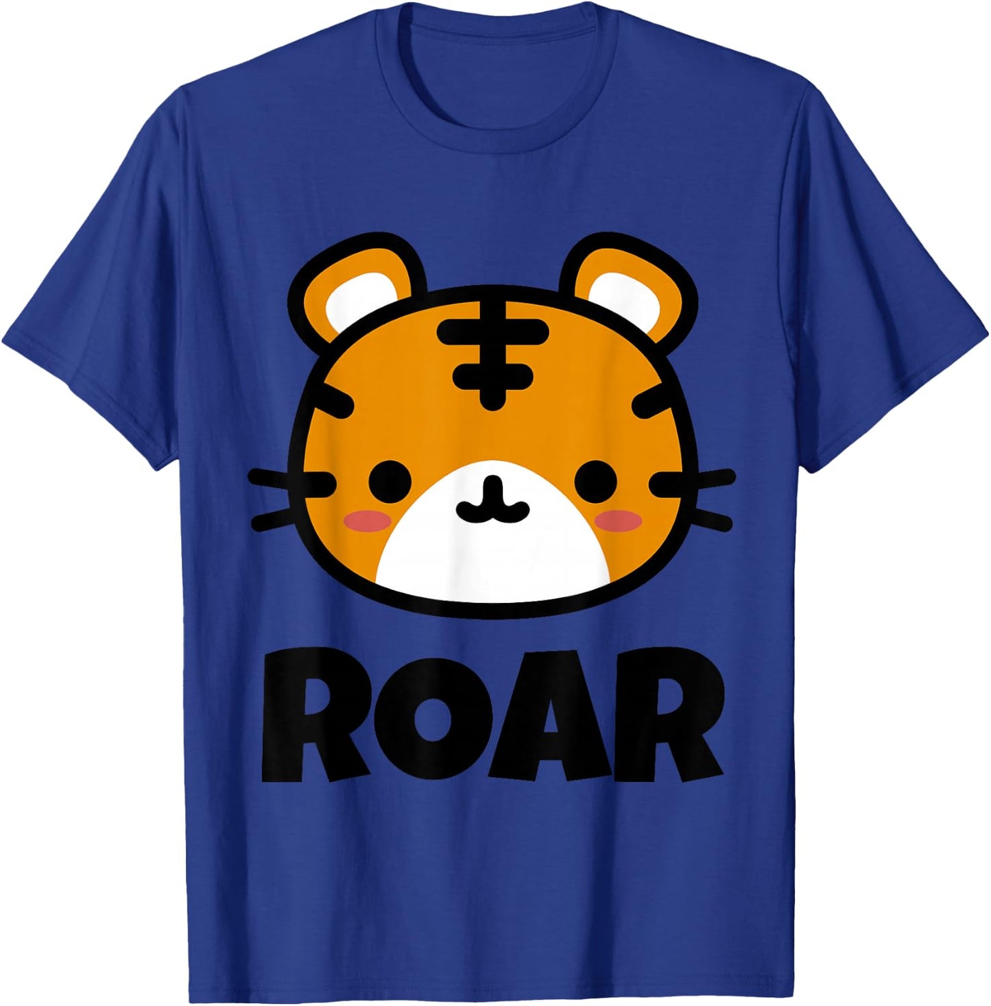 Roar Cute Childrens Tiger Shirts for Kids Cartoon Tiger Face T-Shirt - T-Shirt | Royal