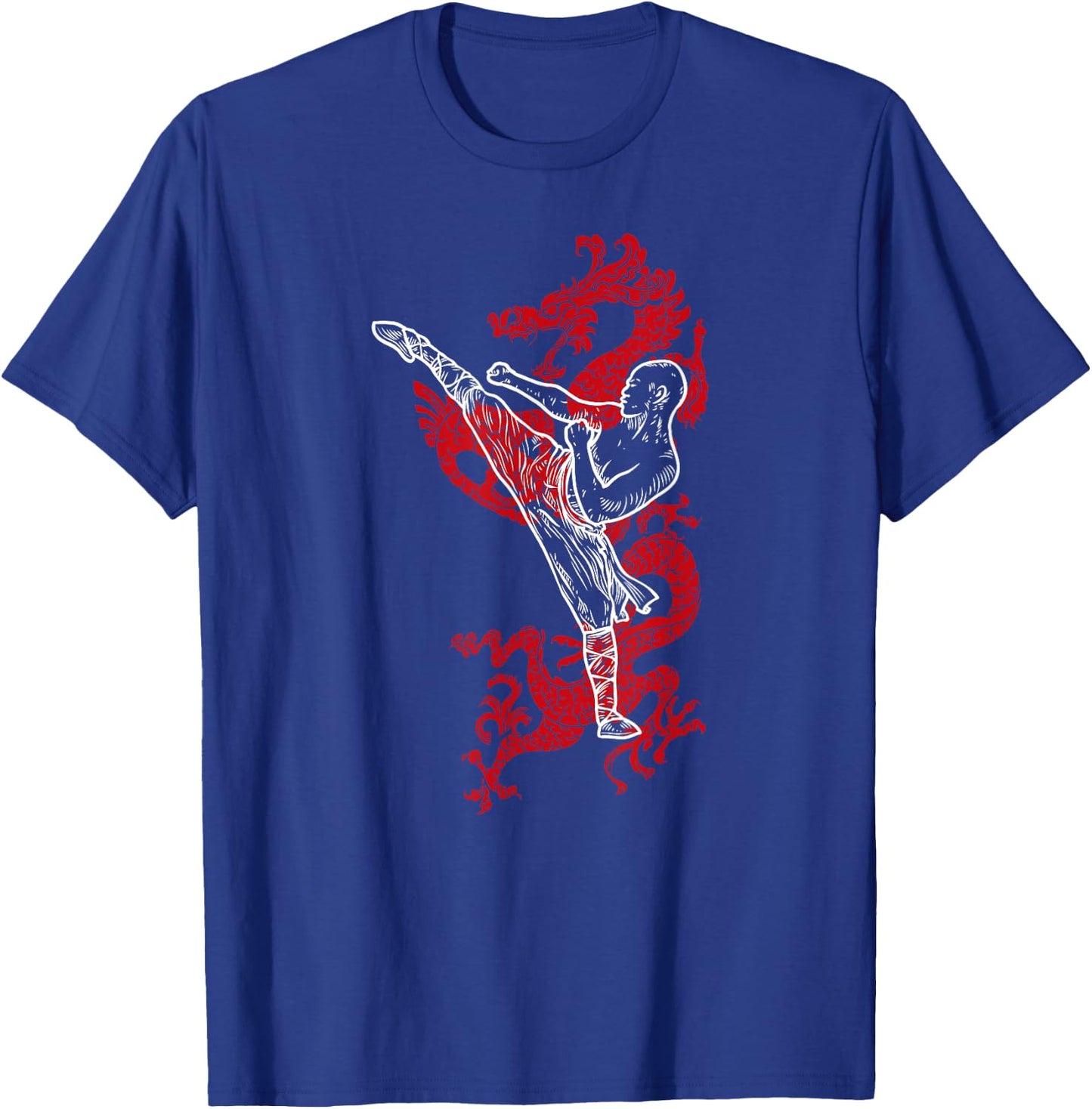 Kung Fu Chinese Dragon Uniform Cool Martial Arts T-Shirt - T-Shirt | Royal